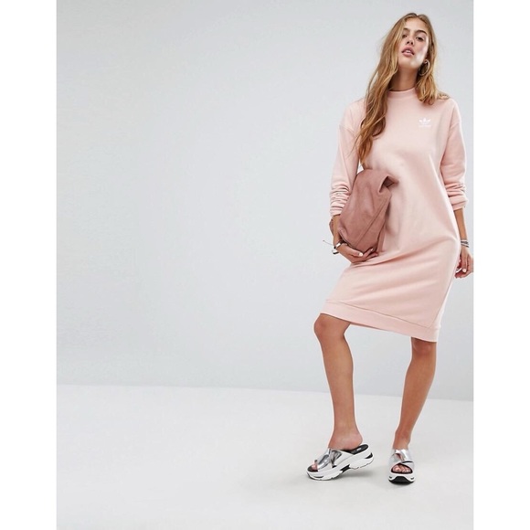Adidas Pastel Pink Sweat Dress - Picture 5 of 11